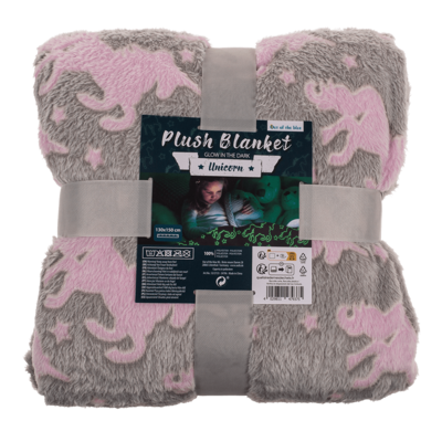 Couverture en peluche, Licorne,