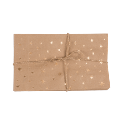 Craft paper bag, stars,