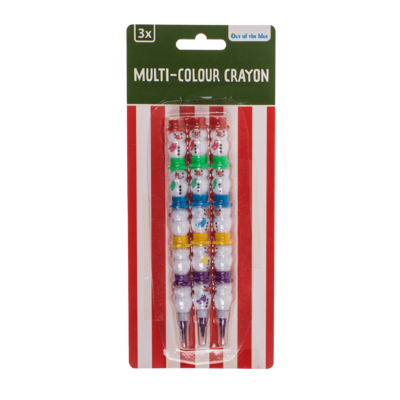 Crayon multicolore, set de 5, 13 cm,