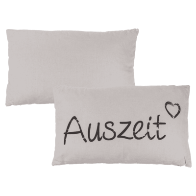 Creme coloured decoration cushion, Auszeit,