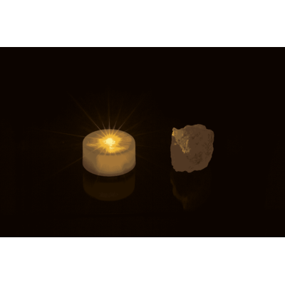 Cristal de sal con luz de té LED, 4 x 2 cm