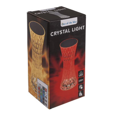 Crystal light, with colour-changing LED,