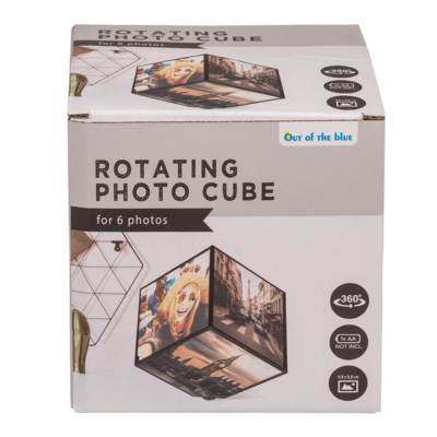 Cube photo tournant pour 6 photos,