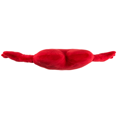 Cuore di peluche rosso con braccia,