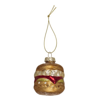 Décoration pour sapin noel en verre, Fast Food,