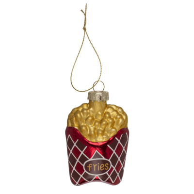 Decoración de vidrio para árbol, comida rápida
