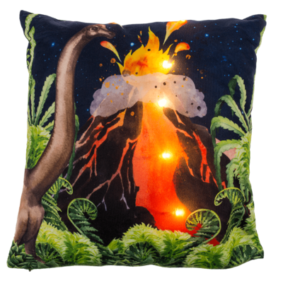 Decoration cushion, dinosaur, with 6 LED
