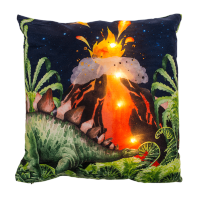 Decoration cushion, dinosaur, with 6 LED