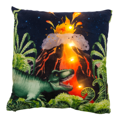 Decoration cushion, dinosaur, with 6 LED