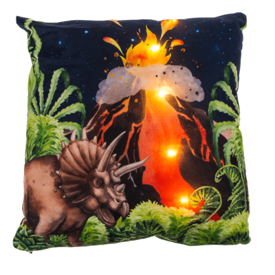 Decoration cushion, dinosaur, with 6 LED