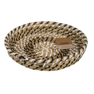 Decorative bowl made of seagrass,