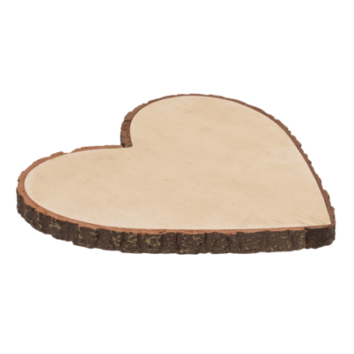 Decorative wooden slice, heart,