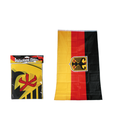 Deutschlandflagge mit Bundesadler & Metallösen,