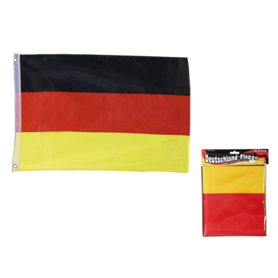 Deutschlandflagge mit Metallösen, ca. 60 x 90 cm,