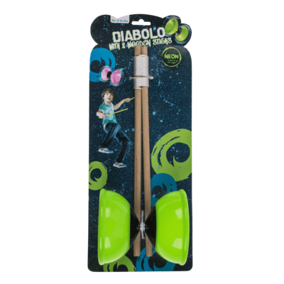 Diabolo with 2 wooden sticks, Glow in the Dark,