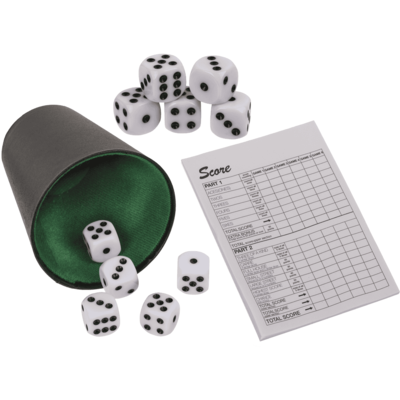 Dice game set, 5 dices, 1 dice cup,