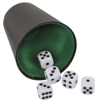 Dice game set, 5 dices, 1 dice cup,