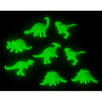 Dinosaurios 3D que brillan en la oscuridad, 7 cm