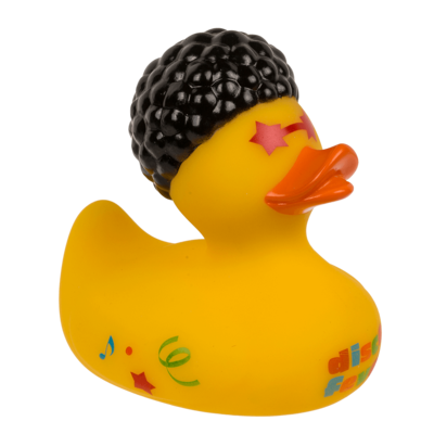 Disco Squeaking Duck, ca. 10 cm,