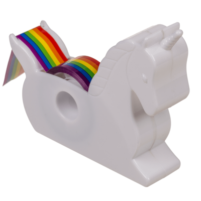 Dispensador de cinta Unicornio, con cinta Rainbow,