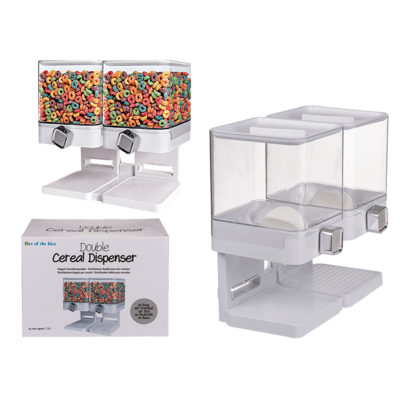 Distribuidor doble para cereales en base,