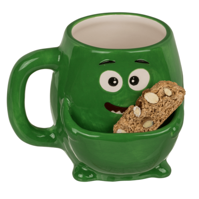Dolomite Mug, Cookie Cudler, green Monster,