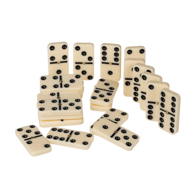 Dominospiel, 6er Version, 28 Steine in Metalldose,