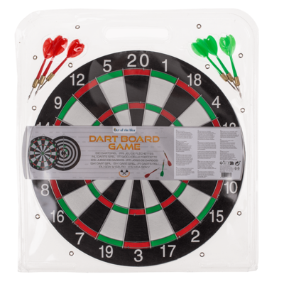 Doppelseitiges Dartspiel mit 6 Darts,