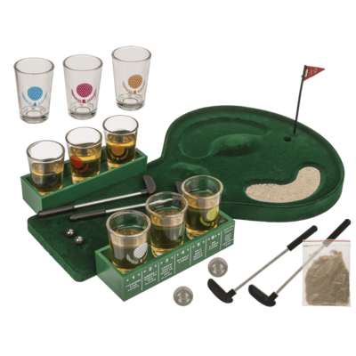 Drinking Game, Golf. incl. 6 shot glasses,