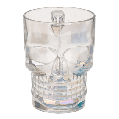 Drinking glas, Skull, approx. 9,3 x 7 x 12,5 cm,