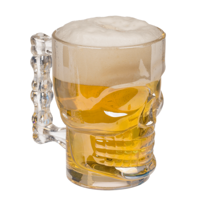 Drinking glas, Skull, approx. 9,3 x 7 x 12,5 cm,