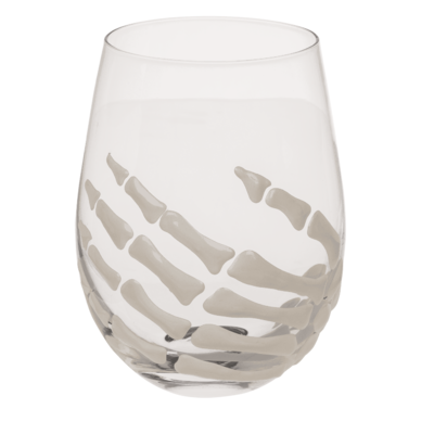 Drinking Glass, Skeleton hand, set of 2,