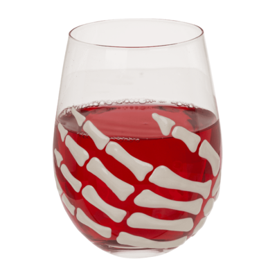 Drinking Glass, Skeleton hand, set of 2,