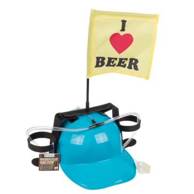 Drinking helmet, I love Beer with flag,