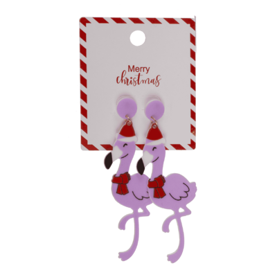 Earrings, Funny X-Mas, made of acrylic,