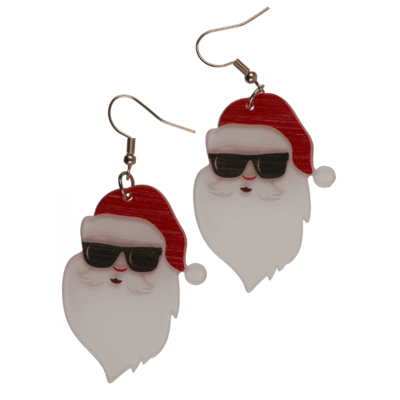 Earrings, Funny X-Mas, made of acrylic,