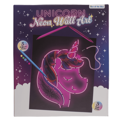 Einhorn Neon-Wandbild,