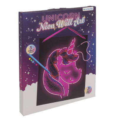 Einhorn Neon-Wandbild,