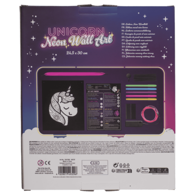 Einhorn Neon-Wandbild,