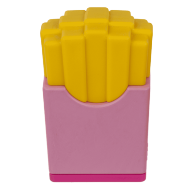 Eraser and double pencil sharpener, "Fries"