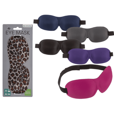 Eye mask, 6 colours assorted,