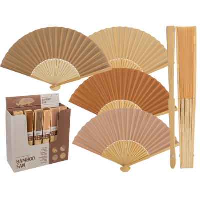 Fan, Natural, 21 cm, bamboo,