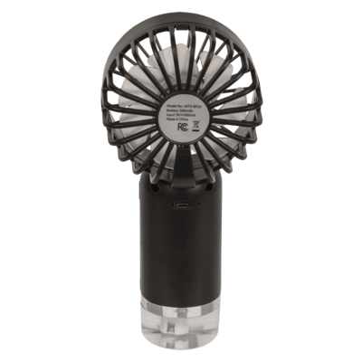 Fan with humidifier, 16.5 x 7.5 x 5 cm,