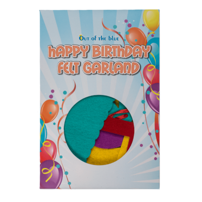 Felt garland, Happy Birthday,