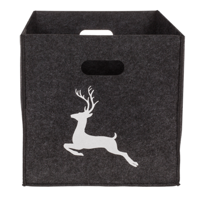 Felt storage box, Deer/Deer head,