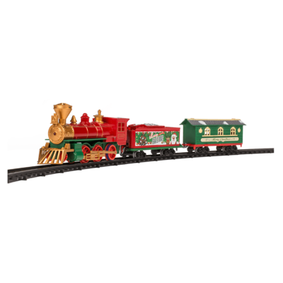 Ferrocarril de Navidad, funciona con pilas 2 x AA