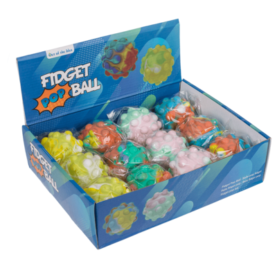 Fidget Pop Ball, Rainbow; D. ca. 7 cm,