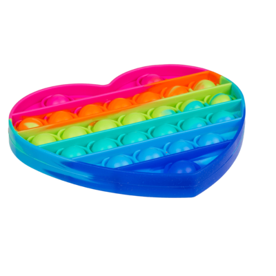 Fidget Pop Toy, Rainbow, 3 asstd. shapes, [61/6646] - Out of the 