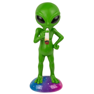 Figur, Rauchender Alien, ca. 16,5 cm,