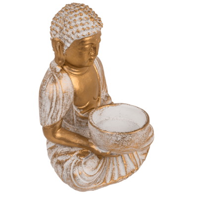 Figura decorativa, Buddha, con portacandele,
